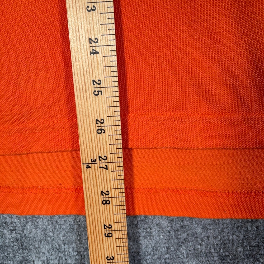 Tommy Hilfiger Polo Shirt Mens L Orange Logo Short Sleeve Cotton Casual #AB441 - Picture 10 of 10